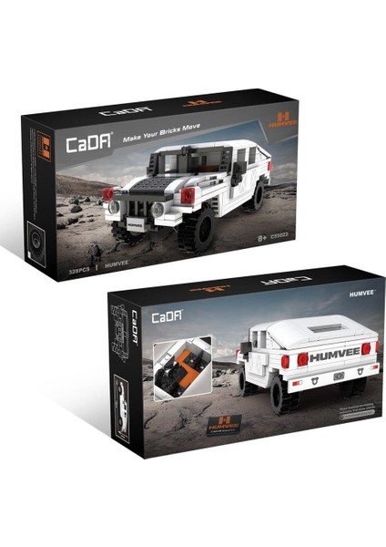 C55022W Humvee Jeep Blok Seti 328 Parça-Vagon Life