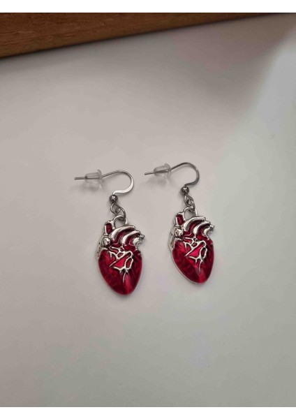 Anatomik Kalp Küpe Y2K