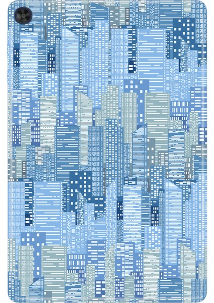 Huawei Matepad T10S-4 10.1" Kılıf Tablet Için Desenli Silikon Kapak - Towers