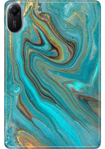 Xiaomi Redmi Pad 2 11" Kılıf Tablet Için Desenli Silikon Kapak - Liquid Mermer