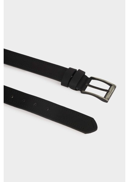 Erkek Dikdörtgen Toka Suni Deri Günlük Kemer A1653AXNS