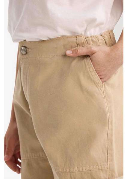 Kız Çocuk Paraşüt Kargo Pamuklu Pantolon D2455A825AU