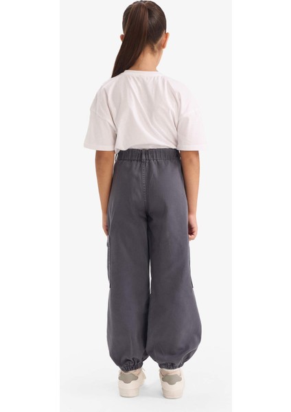 Kız Çocuk Paraşüt Kargo Pamuklu Pantolon D2455A825AU