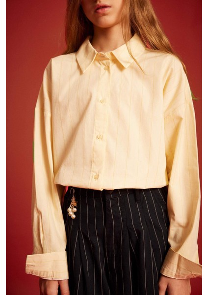 Kız Çocuk Poplin Uzun Kollu Gömlek G3360A825WN