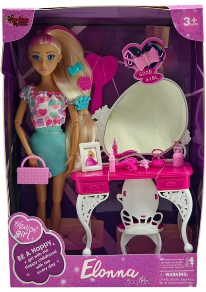 WG66906 -Vardem Kutulu Güzellik Masalı Bebek Set 11,5 Inç