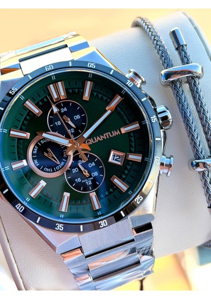 Çelik Kordon Italyan Bileklikli 10 Atm Suya Dayanıklı 2 Yıl Garantili Erkek Kol Saati EQ.370