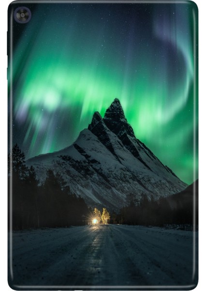 Huawei Matepad T10S-4 10.1" Kılıf Tablet Için Desenli Silikon Kapak - Kuzey Işıkları