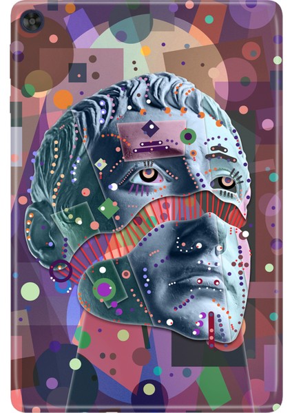 Huawei Matepad T10S-4 10.1" Kılıf Tablet Için Desenli Silikon Kapak - Punk