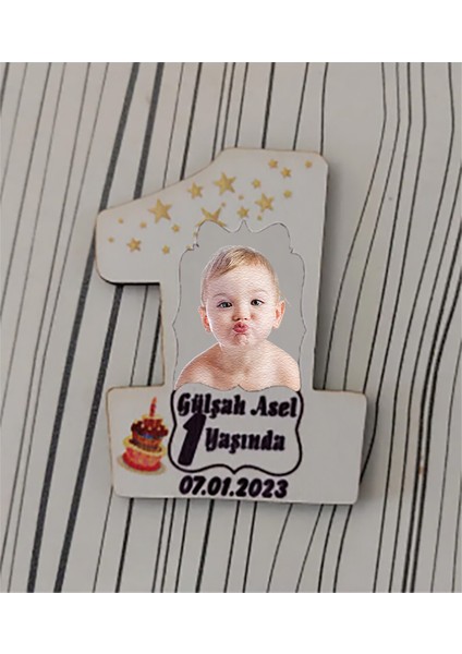 1 Yaş Ahşap Mdf Magnet – Kişiye Özel Doğum Günü Hatırası 7 Cm Fotoğraflı Magnet 25 Adet fiyatları