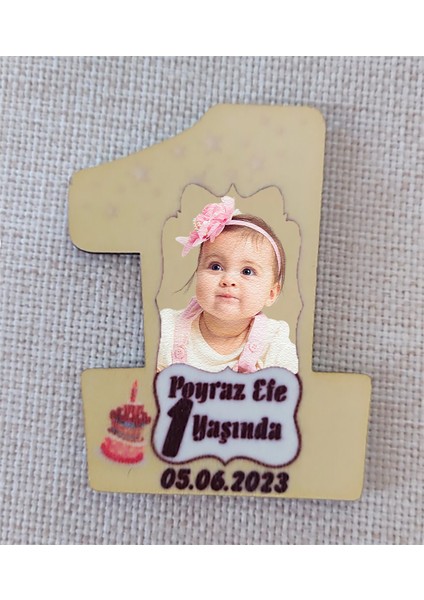 1 Yaş Ahşap Mdf Magnet – Kişiye Özel Doğum Günü Hatırası 7 Cm Fotoğraflı Magnet 25 Adet indirimleri