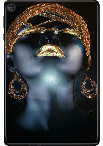 Huawei Matepad T10S-4 10.1" Kılıf Tablet Için Desenli Silikon Kapak - Ikon Kadın