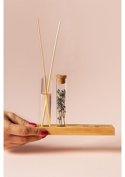 Doğum Günü Hediyesi Mottolu Çiçekli Dekoratif Set - Bambu Oda Kokusu Şişesi modelleri