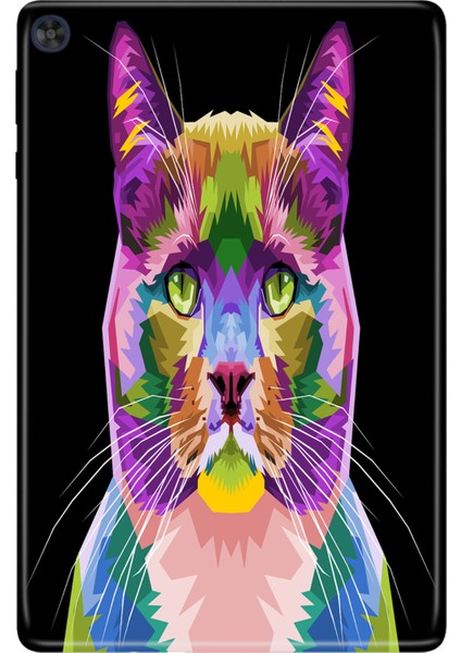 Huawei Matepad T10S-4 10.1" Kılıf Tablet Için Desenli Silikon Kapak - Kedi-Art