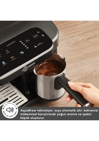 Hatır Perfetto Dijital ve Dokunmatik Ekranlı Espresso ve Türk Kahve Makinesi