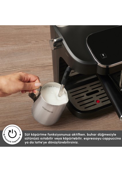 Hatır Perfetto Dijital ve Dokunmatik Ekranlı Espresso ve Türk Kahve Makinesi