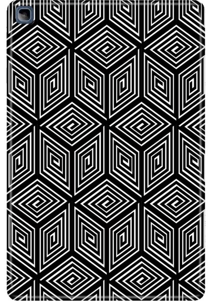 Honor Pad X8 10.1" Kılıf Tablet Için Desenli Silikon Kapak - Monochrome