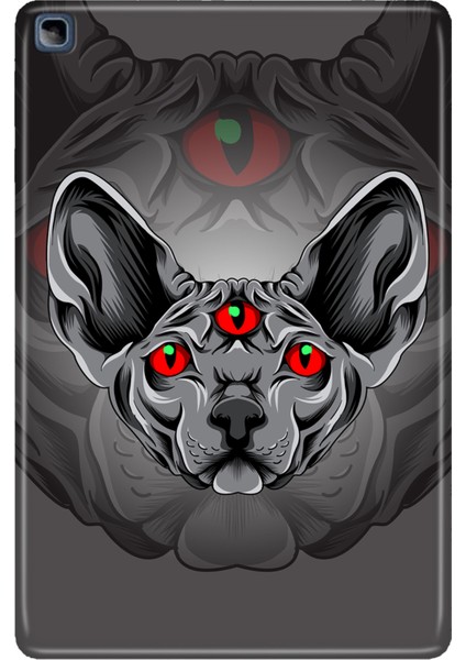 Honor Pad X8 10.1" Kılıf Tablet Için Desenli Silikon Kapak - Sphynx