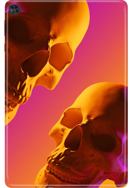 Huawei Matepad T10S-4 10.1" Kılıf Tablet Için Desenli Silikon Kapak - Iskeletkolaj
