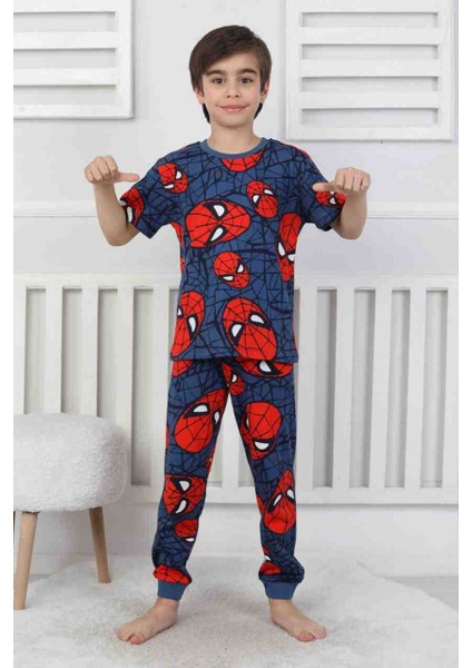 Erkek Çocuk Örümcek Adam Desenli Pijama Takımı