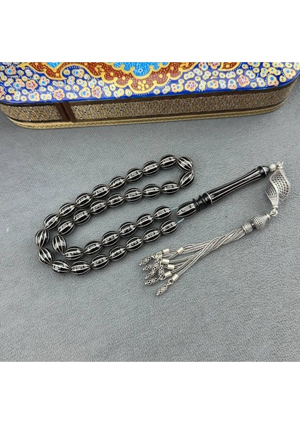 Türker Kızılelma Beyzi Model Oltu Taşı Tesbih