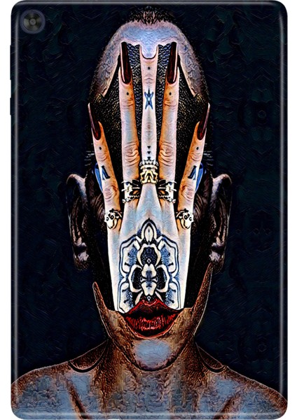 Huawei Matepad T10S-4 10.1" Kılıf Tablet Için Desenli Silikon Kapak - Kabilesanatı