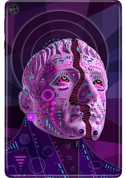 Huawei Matepad T10S-4 10.1" Kılıf Tablet Için Desenli Silikon Kapak - Tanrıçamandala