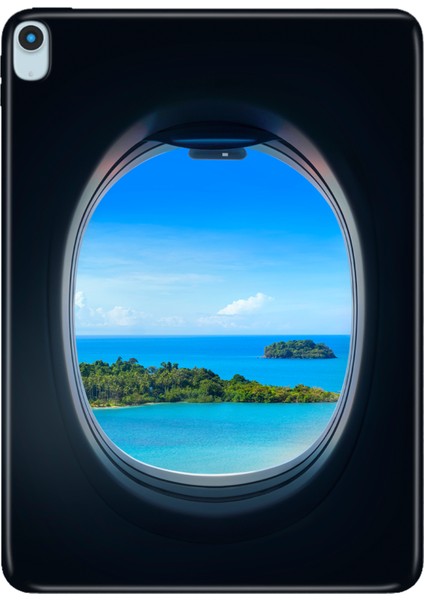 Apple iPad 11" Nesil (A16) 2025 Kılıf Tablet Için Desenli Silikon Kapak - Uçaktan Bakış