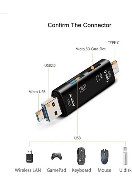 Micro USB -Type C - USB Telefon Adaptörü Micro Sd/usb Okuyucu Dönüştürücü indirimleri