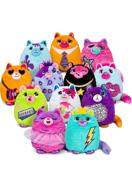 Misfittens Sürpriz Peluş Kavanoz Kedi Tüylü Oyuncak Gemstone Orijnal Hediyelik Oyuncak modelleri