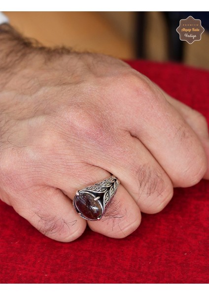 Kaplangözü Taşı Yaprak Model 925 Ayar Gümüş Erkek Yüzük 201024817 fiyatları