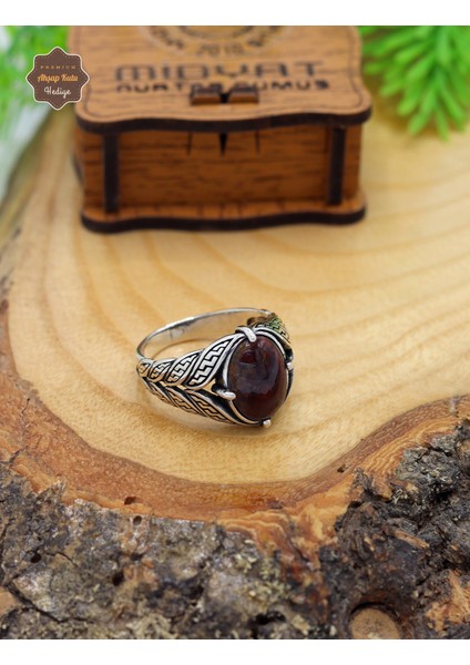 Kaplangözü Taşı Yaprak Model 925 Ayar Gümüş Erkek Yüzük 201024817 modelleri
