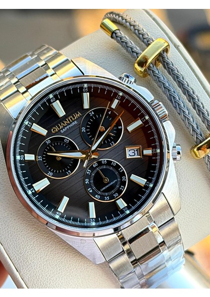 Sapphire Cam Italyan Bileklikli 10 Atm Suya Dayanıklı 2 Yıl Garantili Erkek Kol Saati 11.350