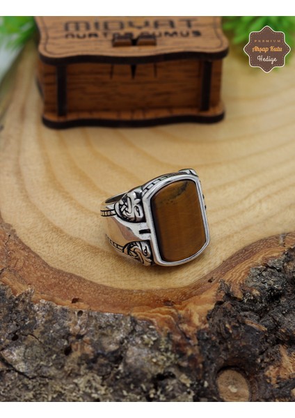 Kaplangözü Taşlı Kartal Motifli 925 Ayar Gümüş Erkek Yüzük 201024791 modelleri