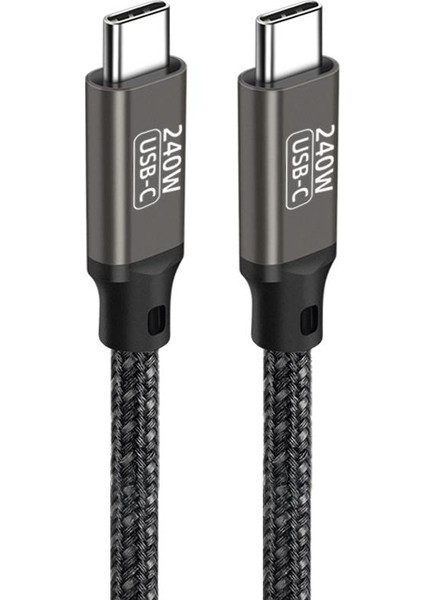 Siyah QG02 Type-C To Type-C Pd3.1 Data Kablosu 240W 480MBPS 1.5 Metre fırsatları