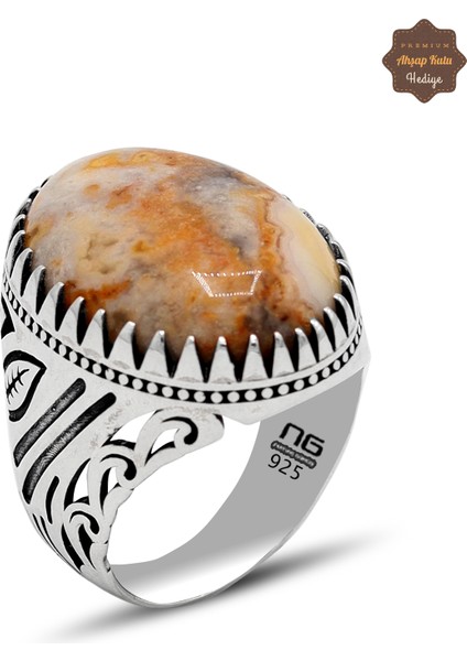 Çistolit Taşı Sarmaşık Model 925 Ayar Gümüş Erkek Yüzük 201024798