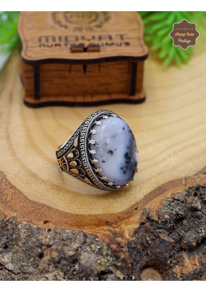 Havlit Taşı Tac Model 925 Ayar Gümüş Erkek Yüzük 201024800 modelleri