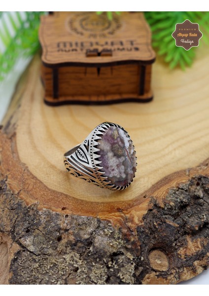 Rodonit Taşı Sarmaşık Model 925 Ayar Gümüş Erkek Yüzük 201024803 modelleri