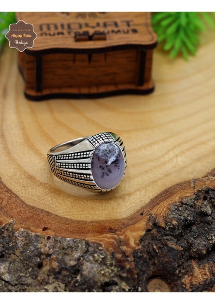 Havlit Taşı Çizgi Motifli 925 Ayar Gümüş Erkek Yüzük 201024796 modelleri