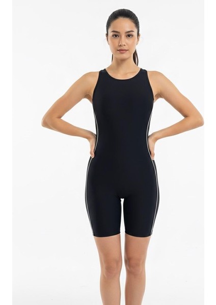 Sırt Çapraz Şortlu Kadın Yüzücü Mayo Xl