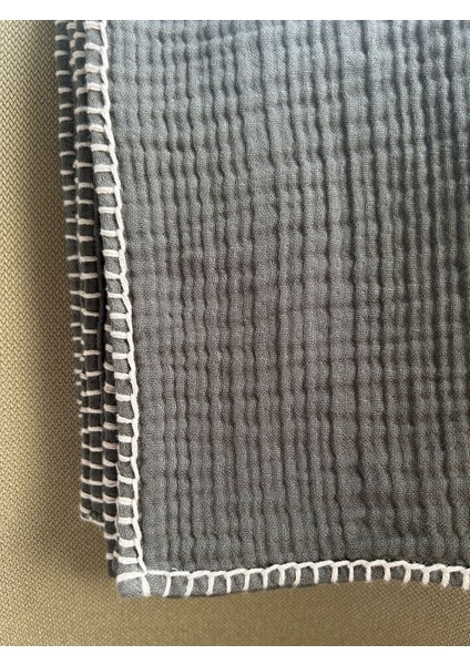 Joy %100 Pamuk 4 Kat Müslin Throw Tv Battaniyesi & Koltuk Şalı Antrasit fırsatları