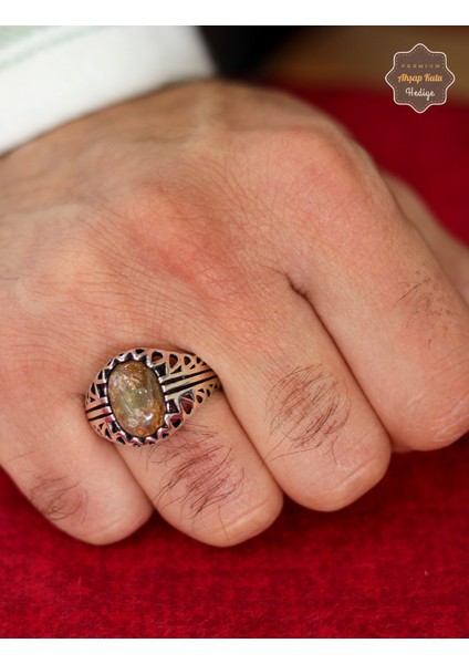 Güneş Taşı Motifli 925 Ayar Gümüş Erkek Yüzük 201024794 fiyatları