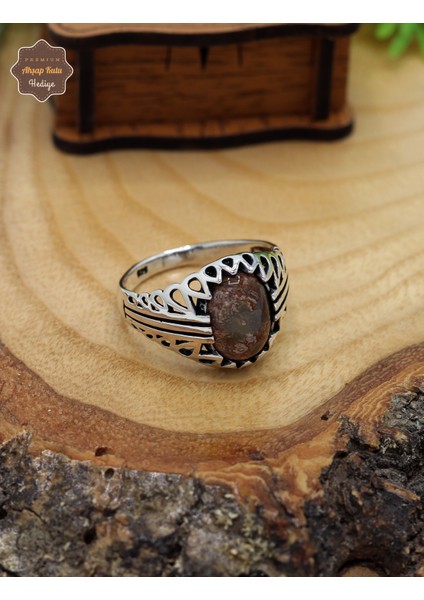 Güneş Taşı Motifli 925 Ayar Gümüş Erkek Yüzük 201024794 modelleri
