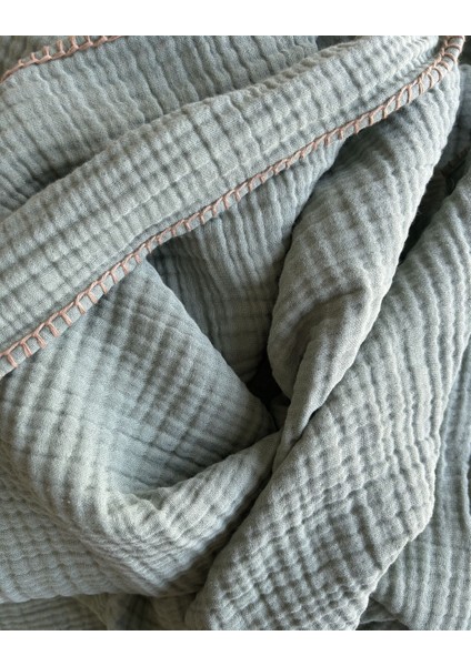 Joy %100 Pamuk 4 Kat Müslin Throw Tv Battaniyesi & Koltuk Şalı Çağla Yeşili fırsatları