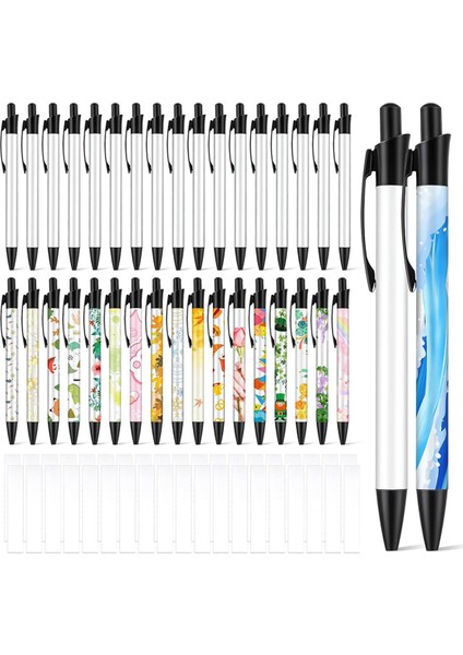 36 Adet Süblimasyon Kalem Boş Süblimasyon Kaplamalı Kalemler Isı Transfer Kalemleri Isı Büzüşmeli Ambalajla Kendin Yap Ofis Ev Için (Yurt Dışından)