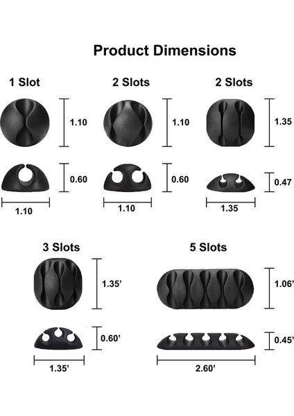 10 Parça Siyah Kablo Klipsi Çok Amaçlı Kablo Tutucu Kendinden Yapışkanlı Kablo Yönetimi Kablo Tutucu Kulaklık Kablosu Düzenleyici (Yurt Dışından) modelleri