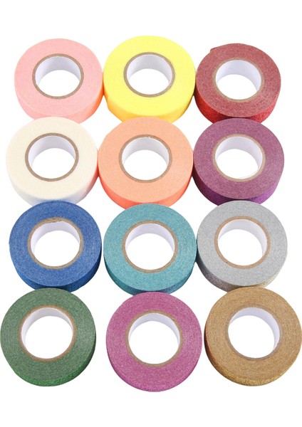 Washi Bant Seti, 12 Rulo Simli Dekoratif Renkli Maskeleme Bandı, Kendin Yap El Sanatları, Hediye Paketleme, Planlayıcı, 1,5 cm x 5 M (Yurt Dışından) fiyatları