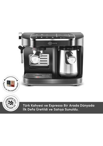 Hatır Perfetto Dijital ve Dokunmatik Ekranlı Espresso ve Türk Kahve Makinesi modelleri