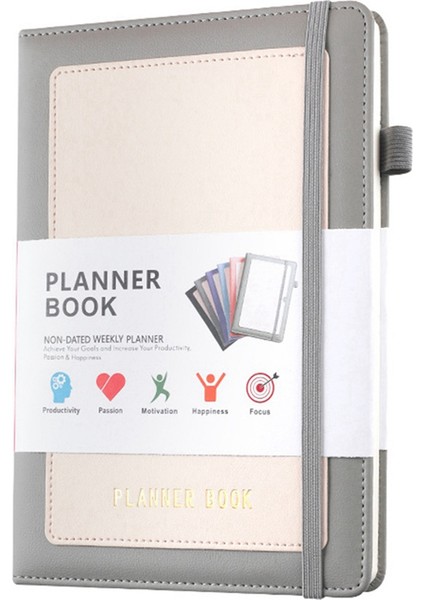 Haftalık Planlayıcı 2024 Pu Kapaklı Defter, Orta (A5) Sert Kapak, 5,9x8,4 Inç Gri (Yurt Dışından) indirimleri