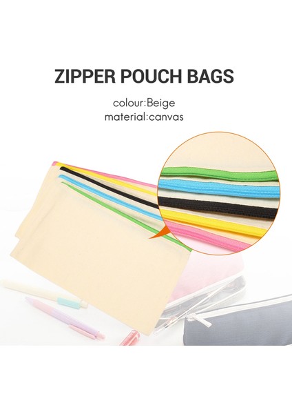 30 Adet Kanvas Makyaj Çantası, Fermuarlı Kese, Kalem Kutusu, Seyahat Için El Sanatları Çantaları, El Sanatları, Okul, Çok Renkli Fermuarlar (Yurt Dışından) indirimleri