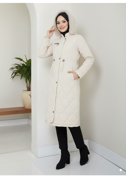 Kadın Beli Bağcıklı Nova Kumaş Mont modelleri